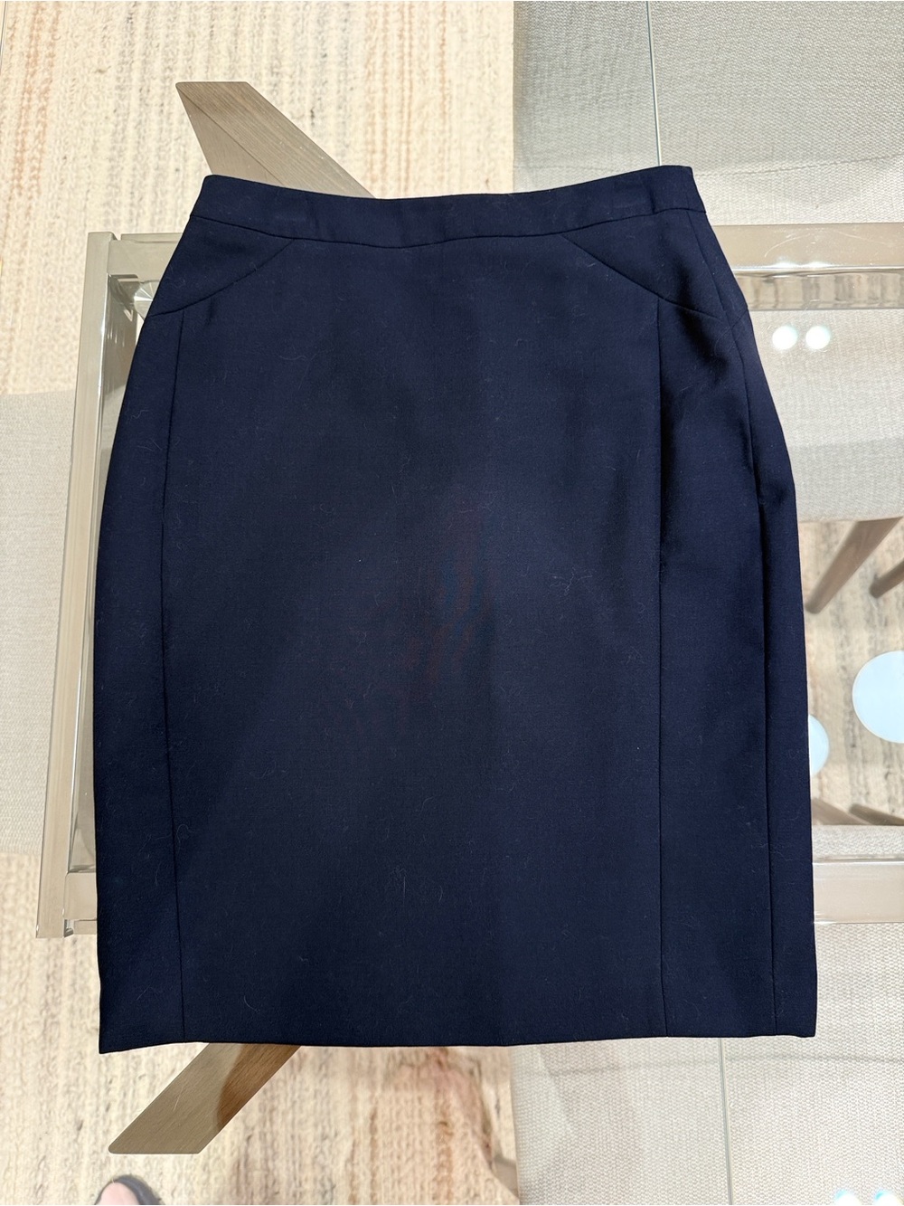 Reiss Wool Navy Pencil Skirt. Also selling matching jacket size 6.